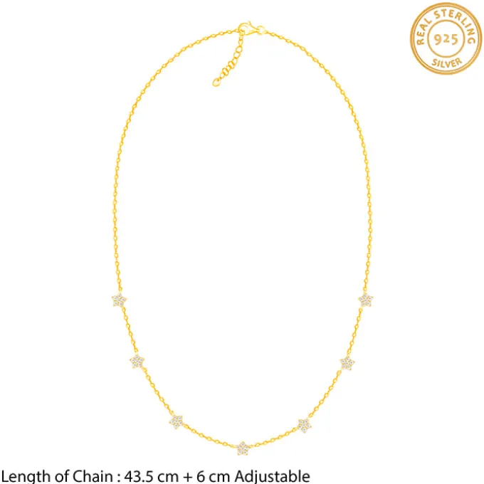 Golden Star Constellation Necklace