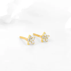 Golden Star Constellation Tiny Studs