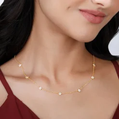Golden Star Constellation Necklace & Bracelet Set