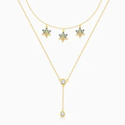 Golden Star Studded Layered Necklace