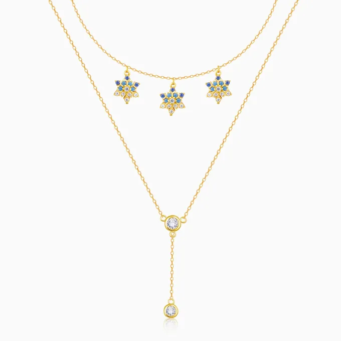 Golden Star Studded Layered Necklace