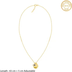 Golden Stare Of Evil Eye Necklace