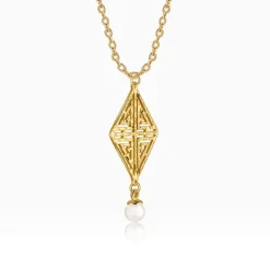 Golden Stay With Me Pendant With Link Chain