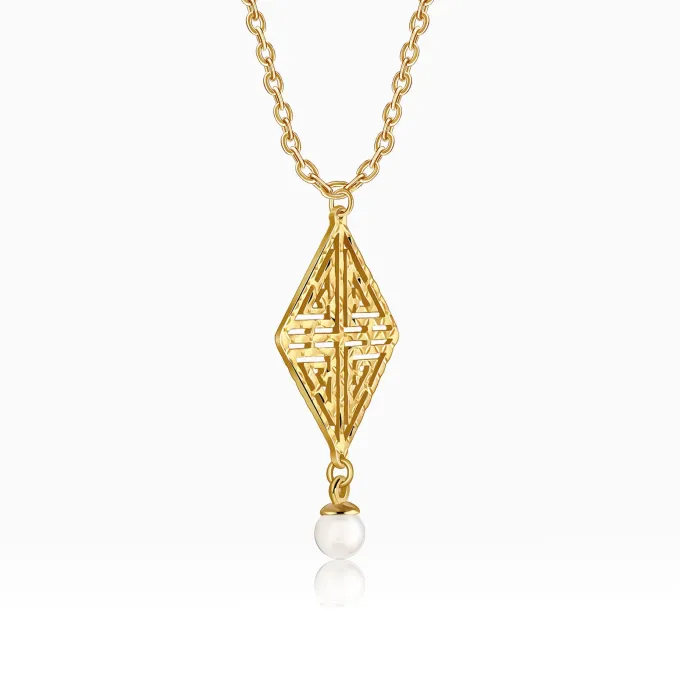 Golden Stay With Me Pendant With Link Chain