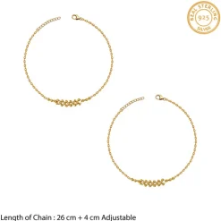 Golden Stream Bead Anklet