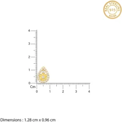 Golden Studded Delight Pendant With Link Chain