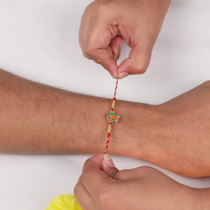 Golden Sukhkarta Grace Rakhi
