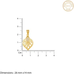 Golden Sun Leaf Pendant With Link Chain