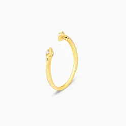 Golden Sunbeam Teardrop Ring