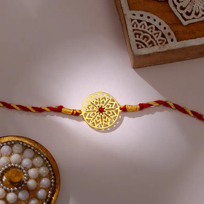 Golden Sunstar Rakhi