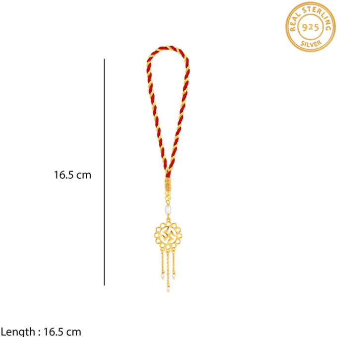 Golden Swastik Bloom Lumba Rakhi