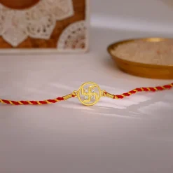 Golden Swastik Rakhi