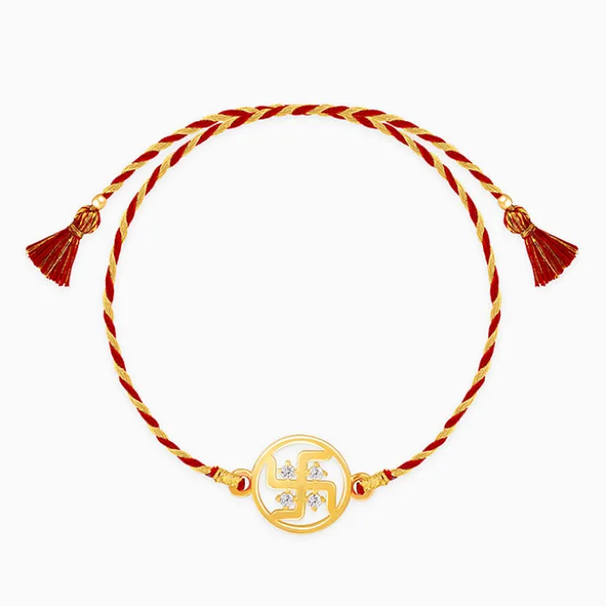 Golden Swastik Rakhi