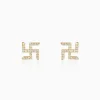 Golden Swastik Shine Stud For Him