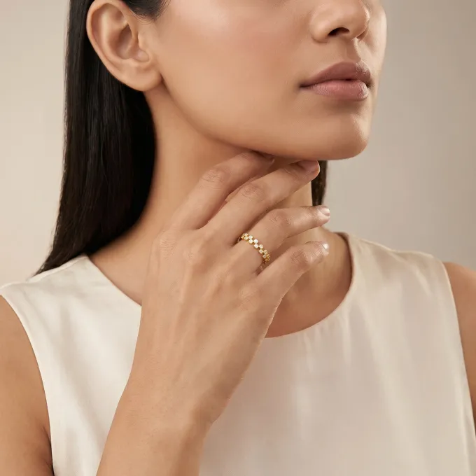 Golden Tic Tac Ring (Size 12)