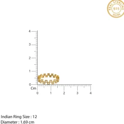 Golden Tic Tac Ring (Size 12)