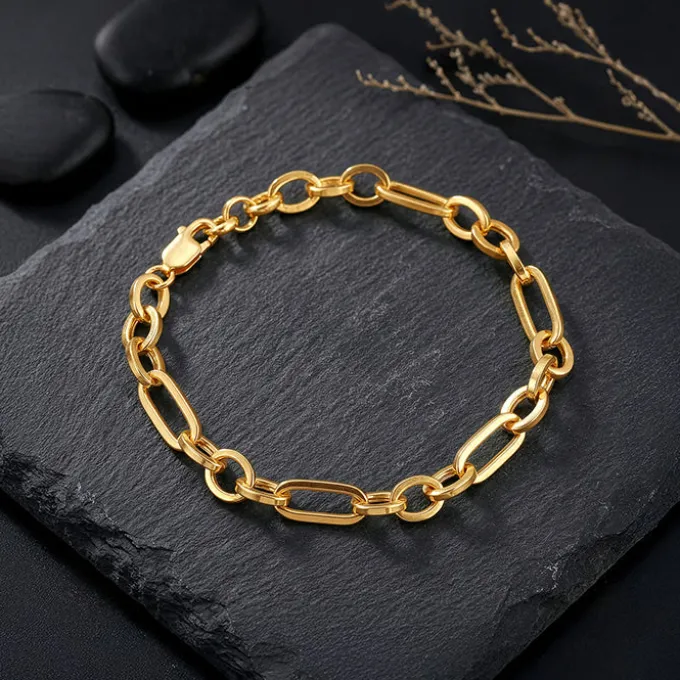 Golden Titan Link Bracelet For Him