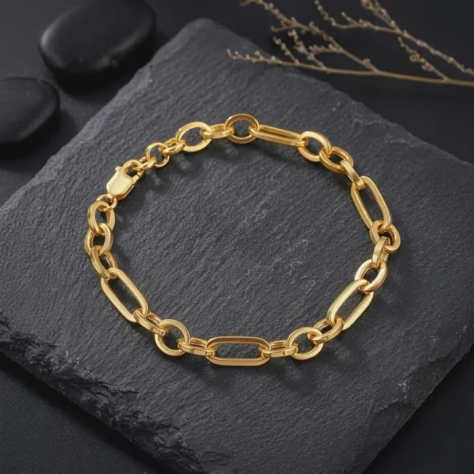 Golden Titan Link Bracelet For Him
