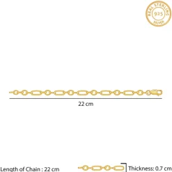 Golden Titan Link Bracelet For Him