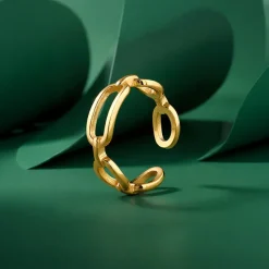 Golden Toggle Adjustable Ring (Size 12)