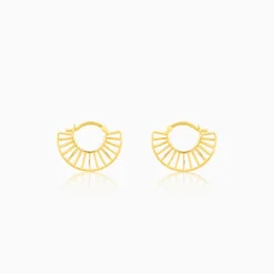 Golden Tracks Hoop Earrings