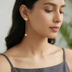 Golden Treasure Dangler Earrings