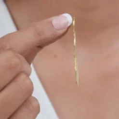 Golden Trinity Orbit Dangler Earrings