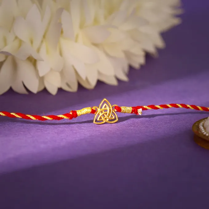 Golden Trinity Rakhi
