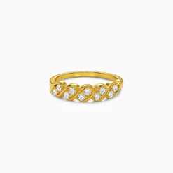 Golden Twisted Sparkle Ring (Size 12)