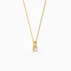 Golden Velvet Radiance Pendant with Link Chain