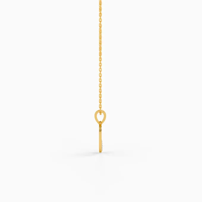 Golden Velvet Romance Pendant with Link Chain