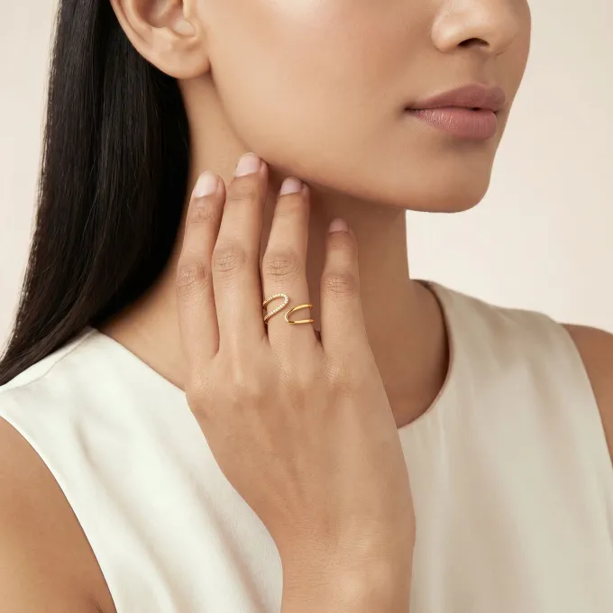 Golden Whirl Glow Ring (Size 13)