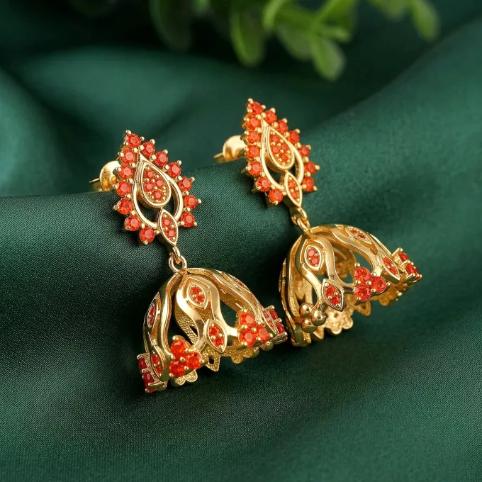 Golden Zafira Crown Earrings