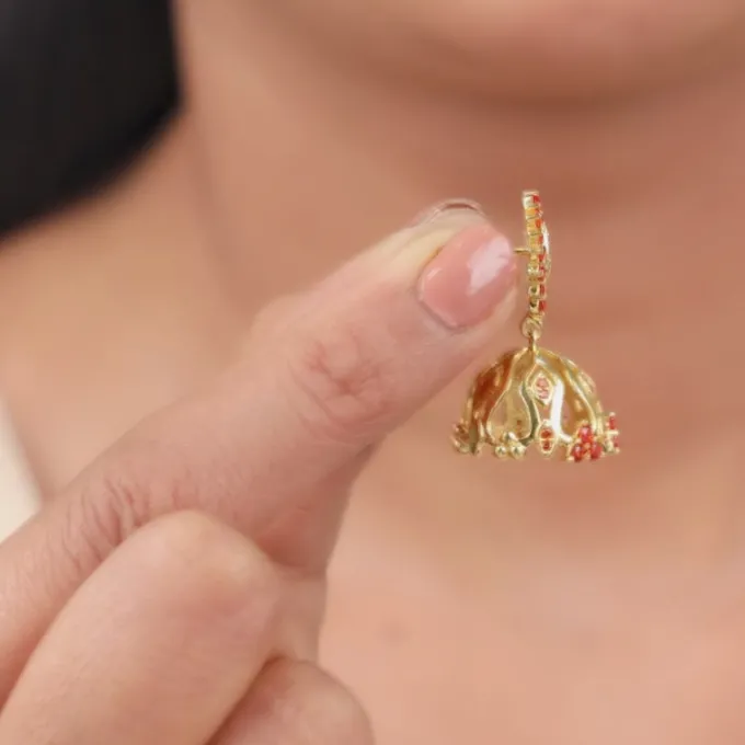 Golden Zafira Crown Earrings