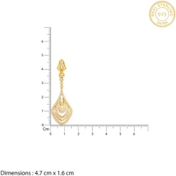 Golden Zircon Studded Chime Earrings