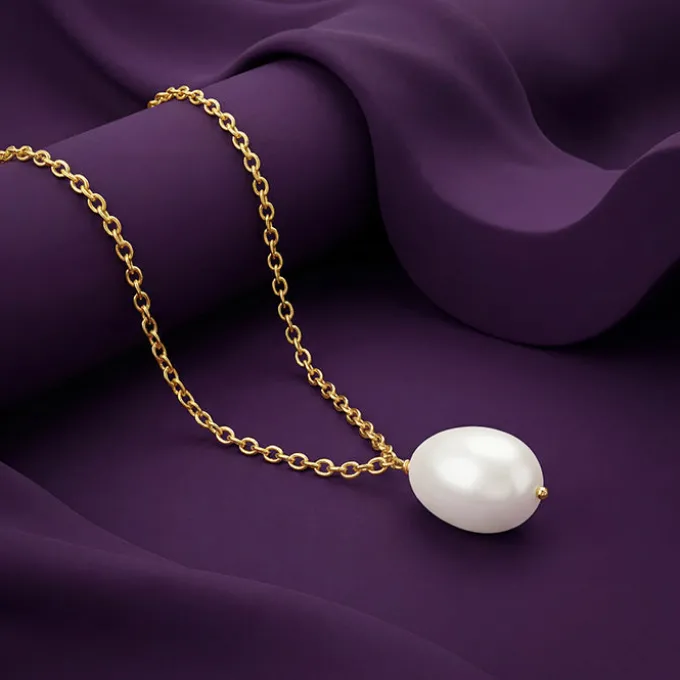 Golden Zooey Pearl Necklace