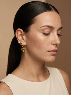 Heart Agenda Gold Plated Earrings