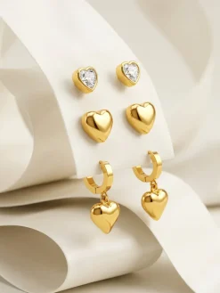 Heart Agenda Gold Plated Earrings
