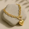 Heart Drop Gold Plated Bracelet