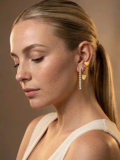 Heart Glitch Demi Fine Earrings Set