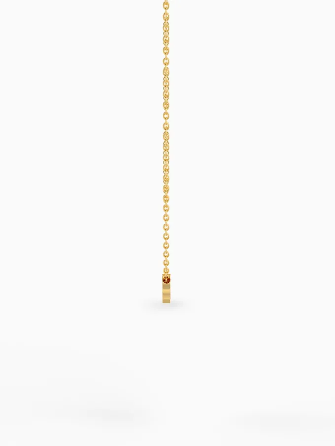 Heart Snap Detail Gold Plated Necklace