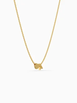Heart Snap Detail Gold Plated Necklace