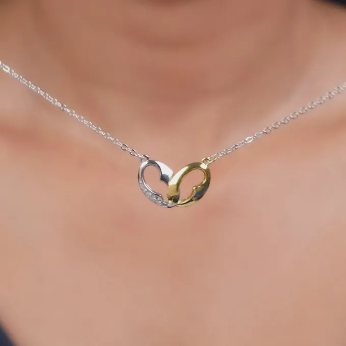 Kriti Sanon Dual Tone Dual Bond Silver Necklace