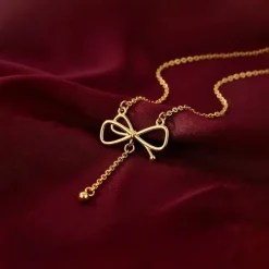 Kriti Sanon Golden Bowtiful Necklace