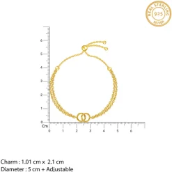 Kriti Sanon Golden Forever Link Heart Bracelet