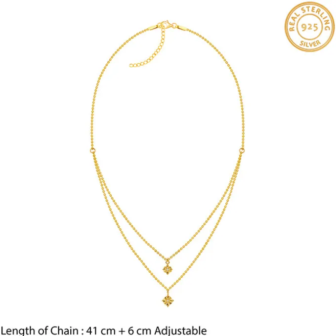 Kriti Sanon Golden Gilded Petal Layered Necklace