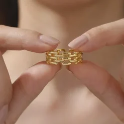 Kriti Sanon Golden Girls Code Ring (Size 12)
