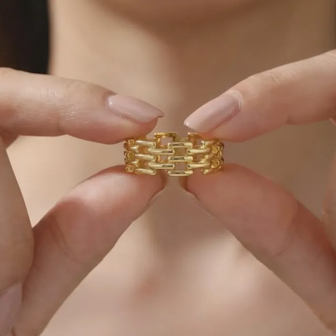 Kriti Sanon Golden Girls Code Ring (Size 12)