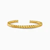 Kriti Sanon Golden Helix Twist Cuff Bracelet