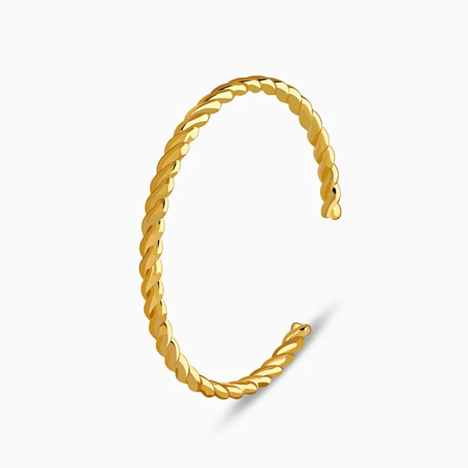 Kriti Sanon Golden Helix Twist Cuff Bracelet